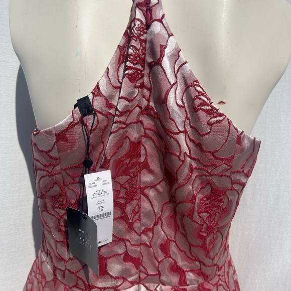 White House Black Market NWT market Rose Jacquard Fit-And-Flare Dress size 10 - Picture 9 of 10